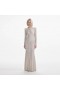 Women Cream Rhinestone Keyhole Maxi Dress | Self Portrait Dresses
