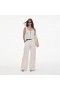 Women Cream Satin Cargo Trousers | Self Portrait Bottoms