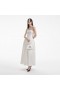 Women Cream Sequin Bandeau Midi Dress | Self Portrait Dresses