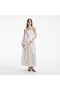 Women Cream Sequin Bandeau Midi Dress | Self Portrait Dresses