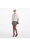 Women Cream Textured Knit Embellished Cardigan | Self Portrait Knitwear