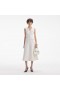 Women Cream Tinsel Boucle Buttoned Midi Dress | Self Portrait Dresses