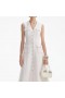Women Cream Tinsel Boucle Buttoned Midi Dress | Self Portrait Dresses