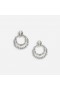 Women Crystal Double Hoop Earrings | Self Portrait Jewellery