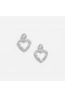 Women Crystal Heart Earrings | Self Portrait Jewellery