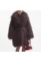 Women Dark Brown Shearling Coat | Self Portrait Outerwear