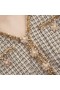 Women Gold Boucle Midi Dress | Self Portrait Dresses