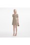 Women Gold Boucle Open Neck Mini Dress | Self Portrait Dresses