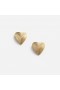 Women Gold Heart Ridged Earrings | Self Portrait Jewellery