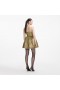 Women Gold Metallic Jacquard Mini Dress | Self Portrait Dresses