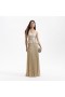 Women Gold Metallic Maxi Dress | Self Portrait Dresses