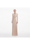 Women Gold Rhinestone Mesh Cut Out Maxi Dress | Self Portrait Dresses