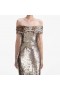 Women Gold Sequin Maxi Dress | Self Portrait Dresses