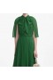 Women Green Chiffon Cape Midi Dress Green | Self Portrait Dresses