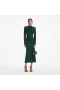 Women Green Rhinestone Mesh Midi Dress | Self Portrait Dresses