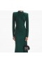 Women Green Rhinestone Mesh Midi Dress | Self Portrait Dresses