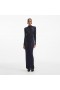 Women Navy Lurex Knit Maxi Dress | Self Portrait Dresses
