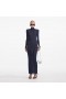 Women Navy Viscose Knit Maxi Dress | Self Portrait Knitwear