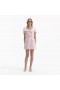 Women Pink Boucle Off Shoulder Mini Dress | Self Portrait Dresses