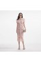 Women Pink Lace Diamante Bow Midi Dress | Self Portrait Dresses