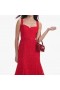 Women Red Lattice Lace Midi Dress | Self Portrait Dresses