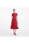 Women Red Sequin Lace Midi Dress | Self Portrait Dresses
