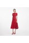 Women Red Sequin Lace Midi Dress | Self Portrait Dresses