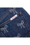 Women Rhinestone Bow Denim Jeans | Self Portrait Denim