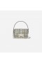 Women Silver Rhinestone Chainmail Micro Bag | Self Portrait Handbags