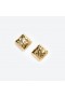 Women Textured Gold Square Earrings | Self Portrait Jewellery
