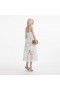 Women White Cotton Lace Tiered Midi Dress | Self Portrait Dresses