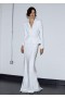 Women White Crepe Tailored Maxi Dress | Self Portrait Dresses
