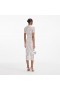 Women White Lace Button Midi Dress | Self Portrait Dresses