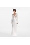 Women White Lace Satin Long Sleeve Maxi Dress | Self Portrait Dresses