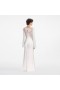 Women White Lace Satin Long Sleeve Maxi Dress | Self Portrait Dresses