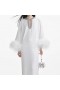 Women White Sequin Feather Maxi Dress | Self Portrait Dresses