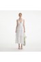 Women White Tie Back Midi Dress | Self Portrait Dresses