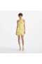 Women Yellow Knit Zip Ruffle Mini Dress | Self Portrait Dresses