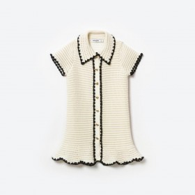 Kids Cream Crochet Mini Dress | Self Portrait