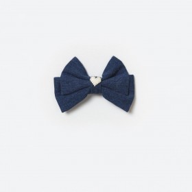 Kids Denim Bow Hairclip | Self Portrait