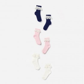 Kids Lace Trim Bow Socks | Self Portrait