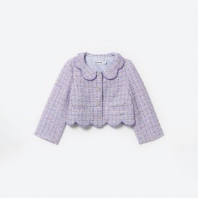 Kids Lilac Boucle Jacket | Self Portrait