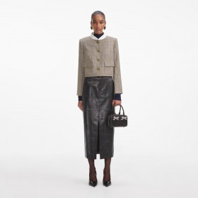 Women Check Wool Jacket | Self Portrait Outerwear