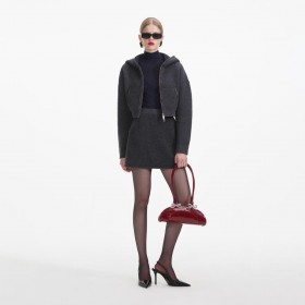 Women Grey Knit Mini Skirt | Self Portrait Co-Ords