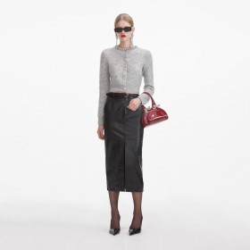 Women Grey Soft Knit Cardigan | Self Portrait Knitwear