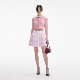 Women Pink Embellished Cardigan | Self Portrait Co-Ords