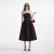 Women Black Taffeta Midi Dress | Self Portrait Dresses