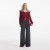 Women Burgundy Diamante Collar Knit Jacket | Self Portrait Knitwear