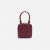 Women Burgundy Leather Square Mini Tote Bag Red | Self Portrait Handbags