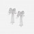 Women Large Crystal Bow Droplet Earrings Silver | Self Portrait Jewellery
